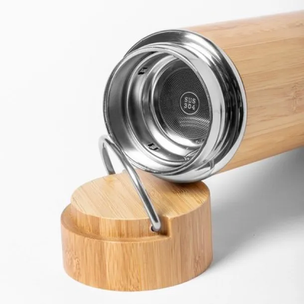  Bamboo vacuum flask 410 ml light brown