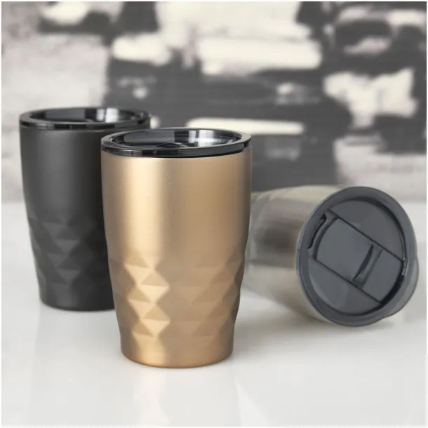 Geo 350 ml copper vacuum insulated tumbler Solid black