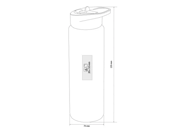 REFRESH plastic sports bottle Gray