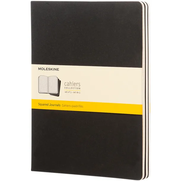 Moleskine Cahier Journal XL - squared - Moleskine Solid black