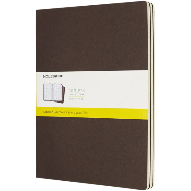 Moleskine Cahier Journal XL - squared - Moleskine Coffee brown