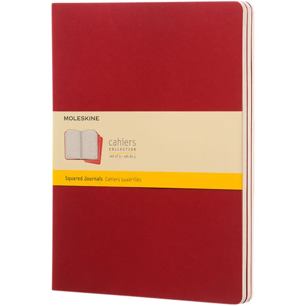 Moleskine Cahier Journal XL - squared - Moleskine Amaranth red