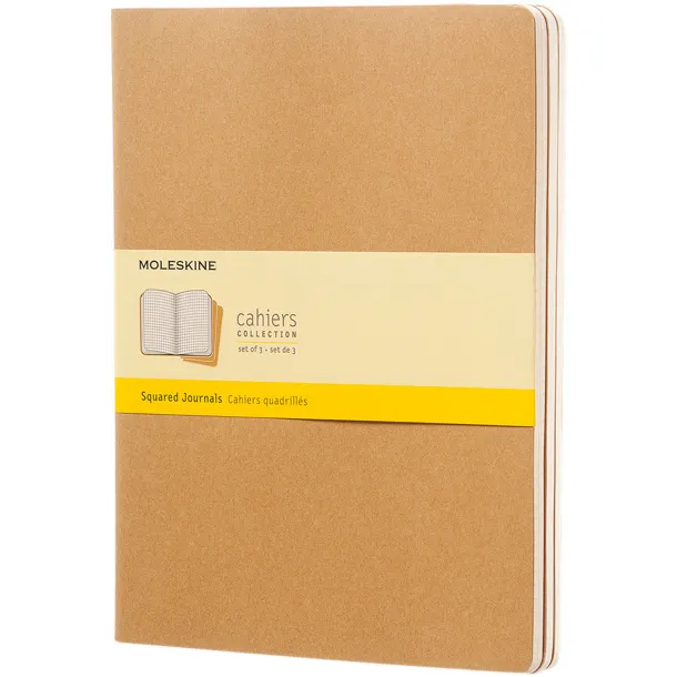 Moleskine Cahier Journal XL - squared - Moleskine Kraft brown