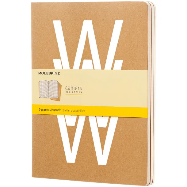 Moleskine Cahier Journal XL - squared - Moleskine Kraft brown