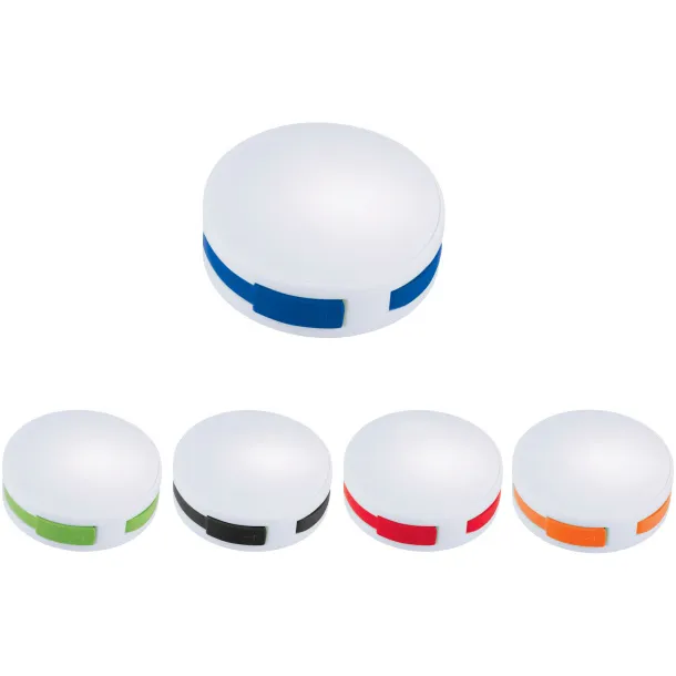 Round 4-port USB hub - Bullet White Red