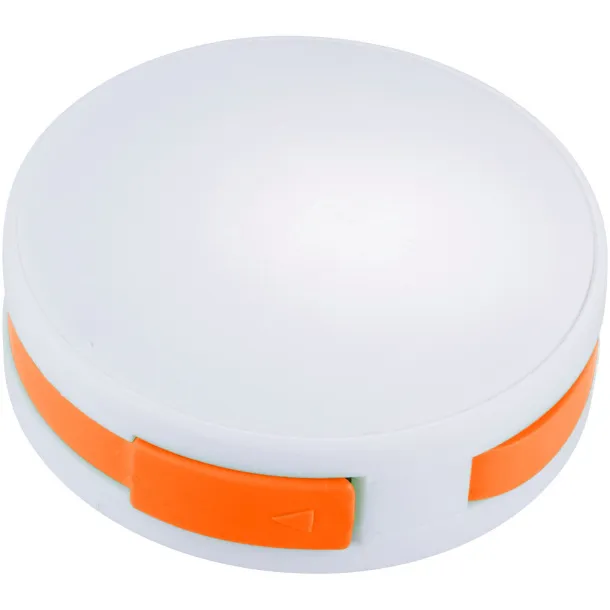 Round 4-port USB hub - Bullet White Orange