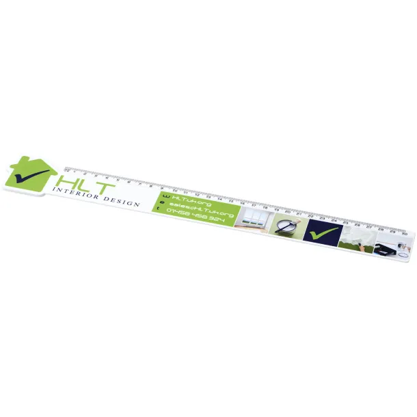 Loki 30 cm house-shaped plastic ruler - PF Manufactured White