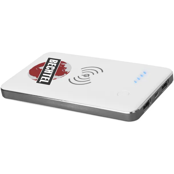 Zing Qi® prijenosna baterija kapaciteta 4000 mAh s bežičnim punjenjem Bijela