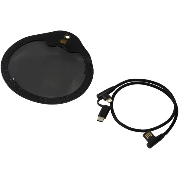 Ecliptic 3-in-1 charging cable - Avenue Solid black