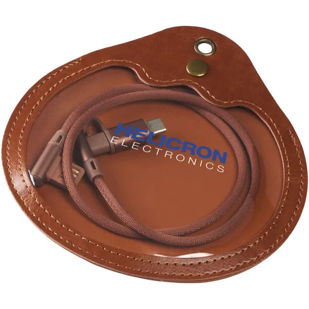 Ecliptic 3-in-1 charging cable - Avenue Brown
