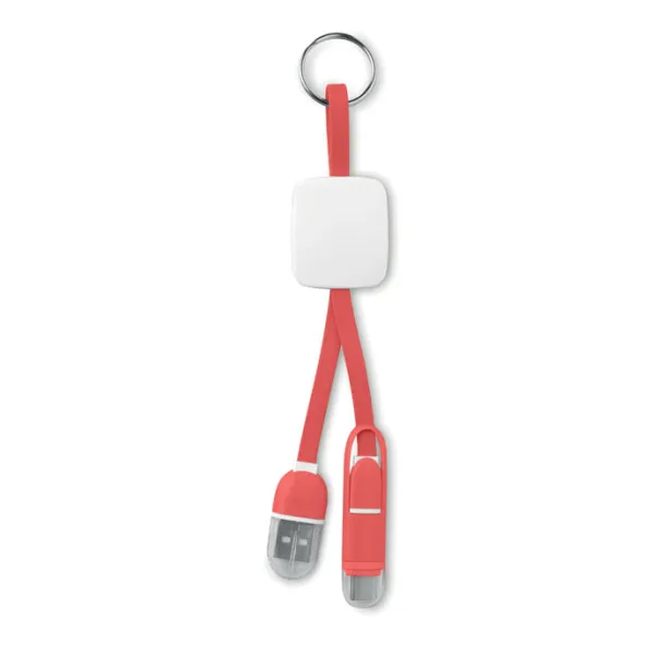 KEY RING C Keyring with USB type C plug Red