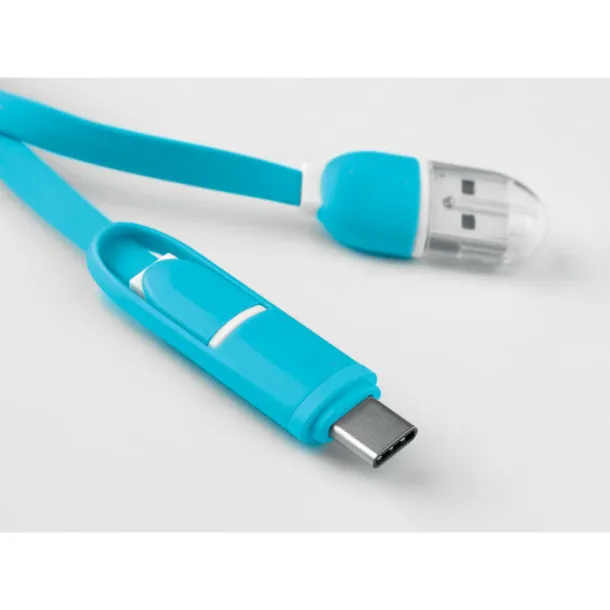 KEY RING C Keyring with USB type C plug Turquoise
