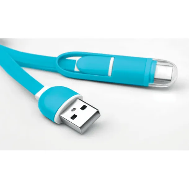 KEY RING C Keyring with USB type C plug Turquoise