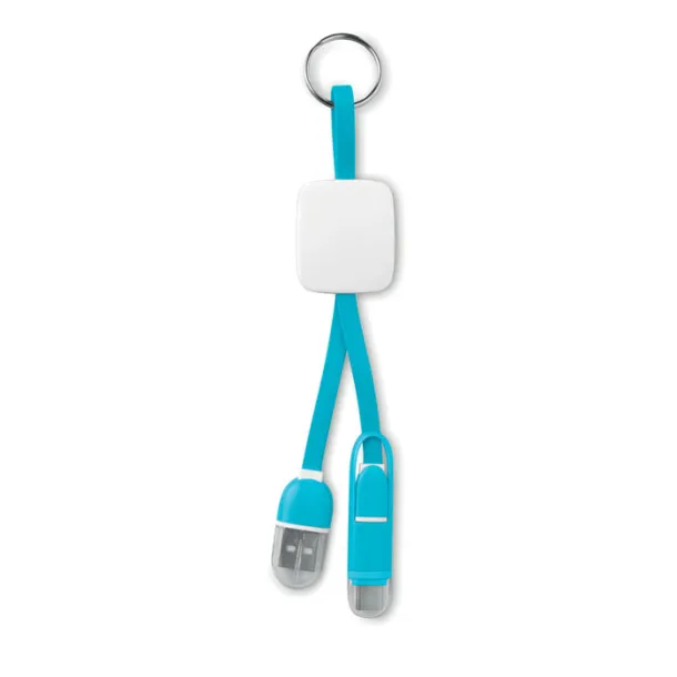 KEY RING C Keyring with USB type C plug Turquoise