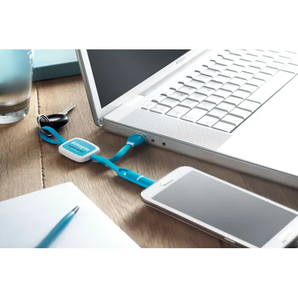 KEY RING C Keyring with USB type C plug Turquoise