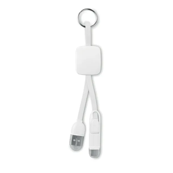 KEY RING C Keyring with USB type C plug White