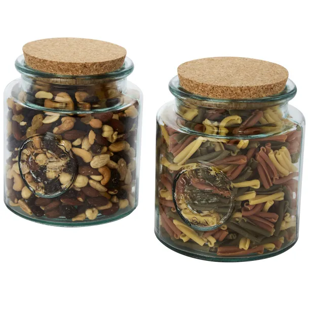 Aire Dvodijelni set od recikliranog stakla - Authentic Bijela