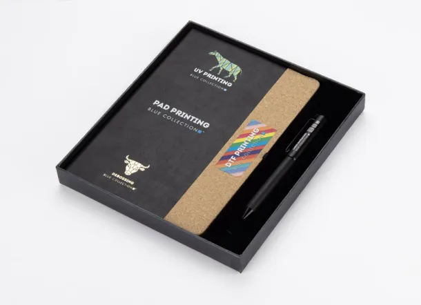 ZENIX Set - notebook with pen Crna
