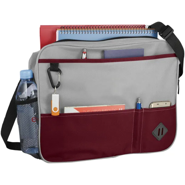 Hayden conference briefcase - Bullet Grey Red