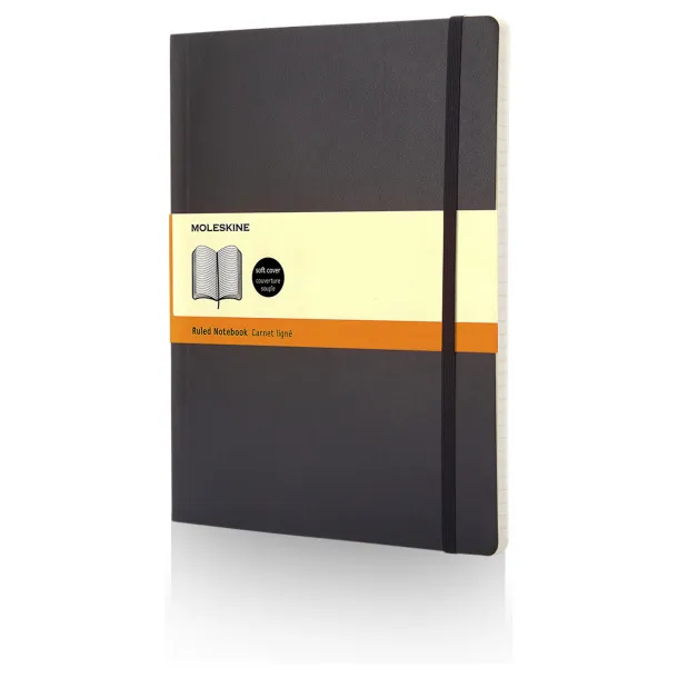Moleskine Classic XL soft cover notebook - ruled - Moleskine Crna