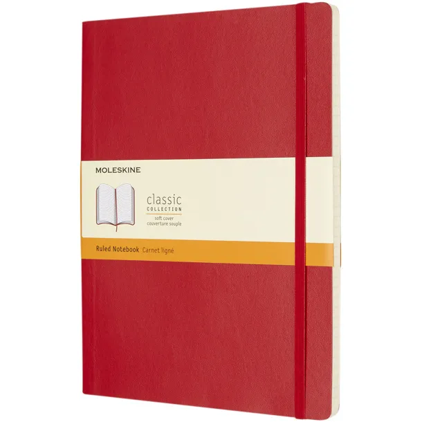 Moleskine Classic XL soft cover notebook - ruled - Moleskine Scarlet red