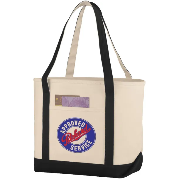 Premium heavy-weight 610 g/m² cotton tote bag - Bullet Natural Crna