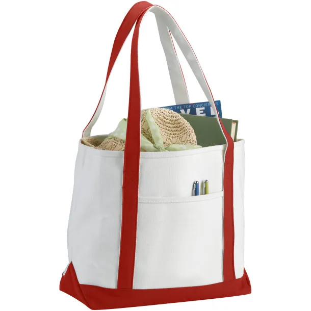 Premium heavy-weight 610 g/m² cotton tote bag - Bullet Natural Red