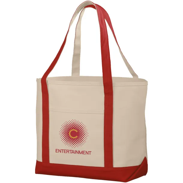 Premium heavy-weight 610 g/m² cotton tote bag - Bullet Natural Red
