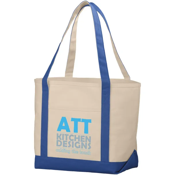 Premium heavy-weight 610 g/m² cotton tote bag - Bullet Natural Royal blue