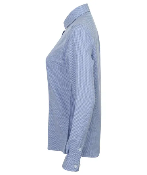  Ženska gingham košulja - 115 g/m² - Henbury Blue Gingham