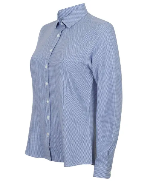 Ženska gingham košulja - 115 g/m² - Henbury Blue Gingham
