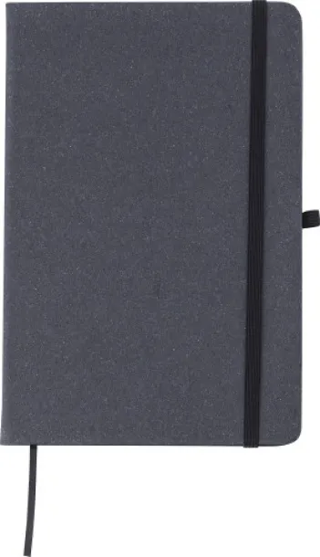 Gianna Recycled leather notebook (A5)  Crna