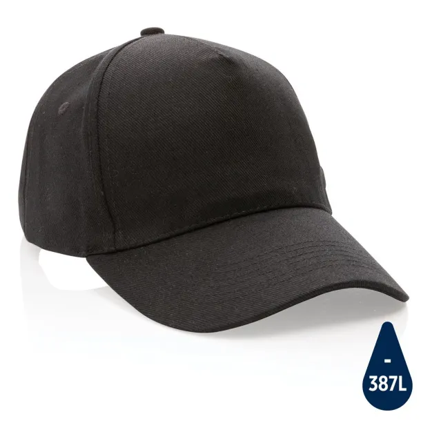 Impact 280gr kapa šilterica od recikliranog pamuka s AWARE™ tragačem - 5 panela - XD Collection Crna 