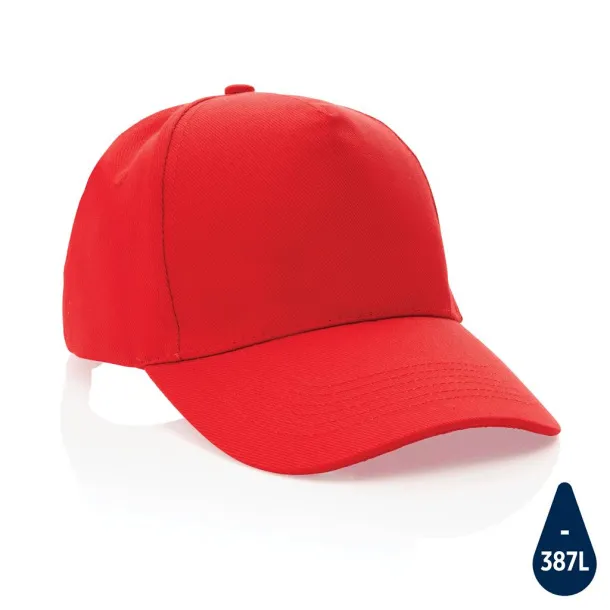 Impact 5panel 280gr Rcotton cap with AWARE™ tracer - XD Collection Red 