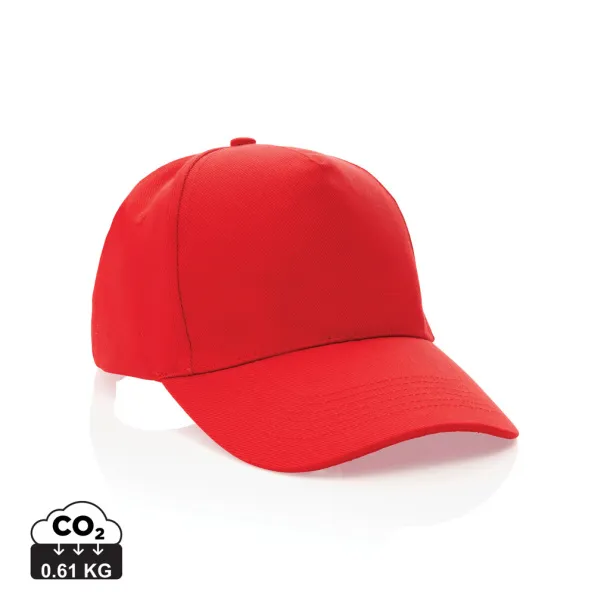 Impact 5panel 280gr Rcotton cap with AWARE™ tracer - XD Collection Red 