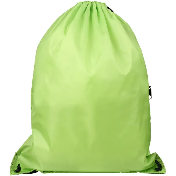 Oriole zippered drawstring backpack Lime