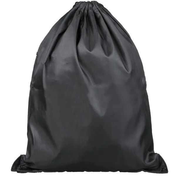 Oriole zippered drawstring backpack Crna