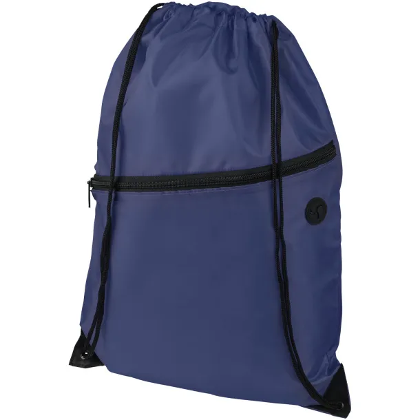 Oriole zippered drawstring backpack Navy