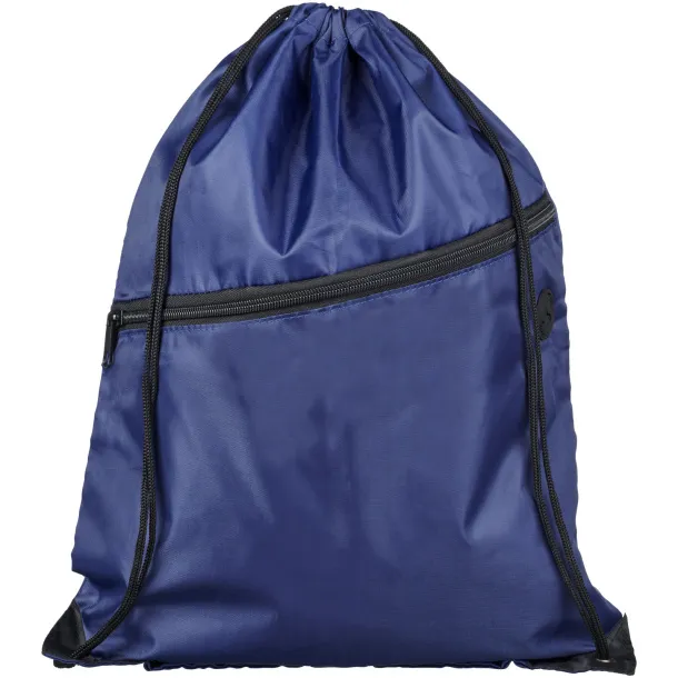 Oriole zippered drawstring backpack Navy