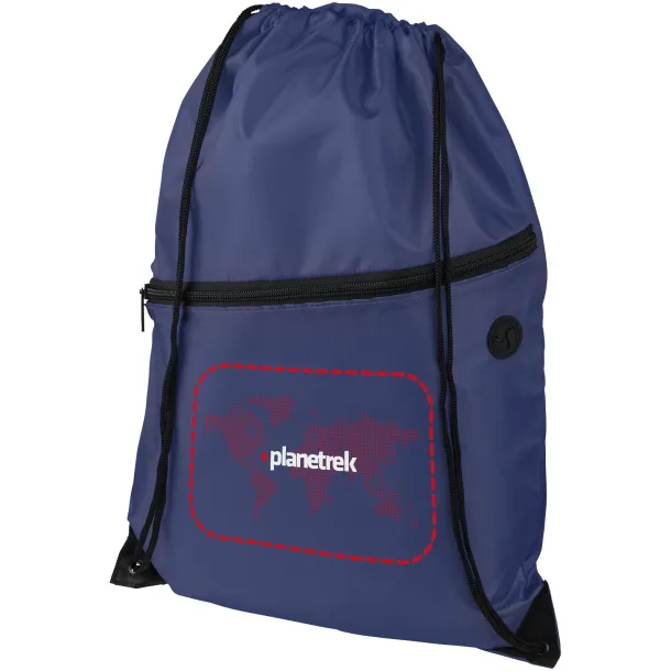 Oriole zippered drawstring backpack Navy