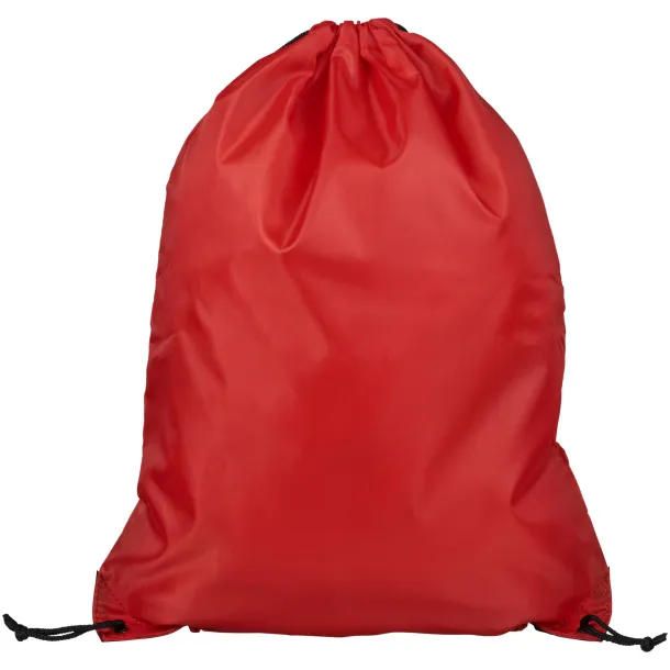 Oriole zippered drawstring backpack Red
