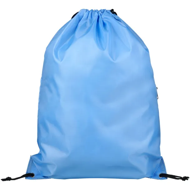 Oriole zippered drawstring backpack Light blue