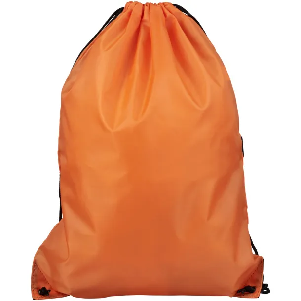 Oriole zippered drawstring backpack Orange
