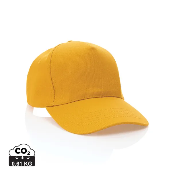 Impact 5panel 280gr Rcotton cap with AWARE™ tracer - XD Collection Yellow 