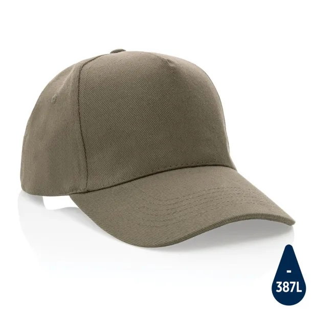 Impact 280gr kapa šilterica od recikliranog pamuka s AWARE™ tragačem - 5 panela - XD Collection Zelena 