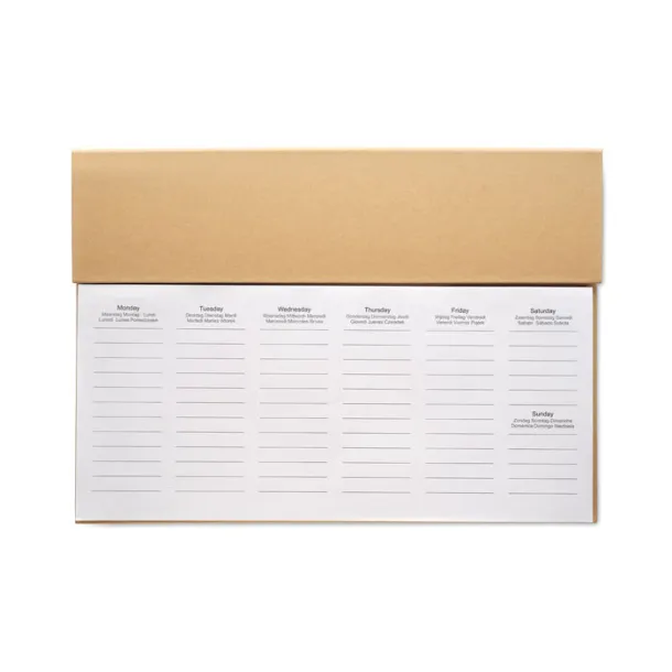 MEMWEEK Weekly desktop planner Beige