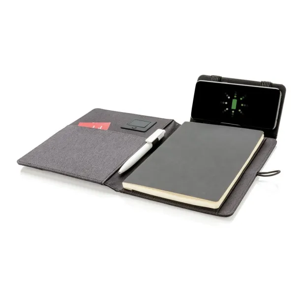  Kyoto notebook with 5W wireless charging Black