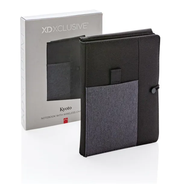 Kyoto notebook with 5W wireless charging Black