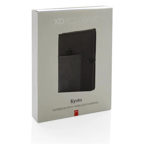  Kyoto notebook with 5W wireless charging Black