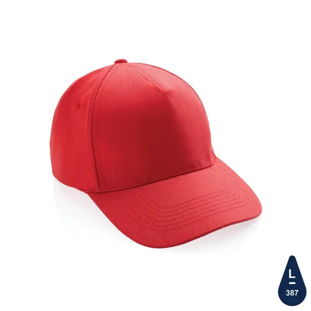 Impact 280gr kapa šilterica od recikliranog pamuka s AWARE™ tragačem - 5 panela - XD Collection Red 